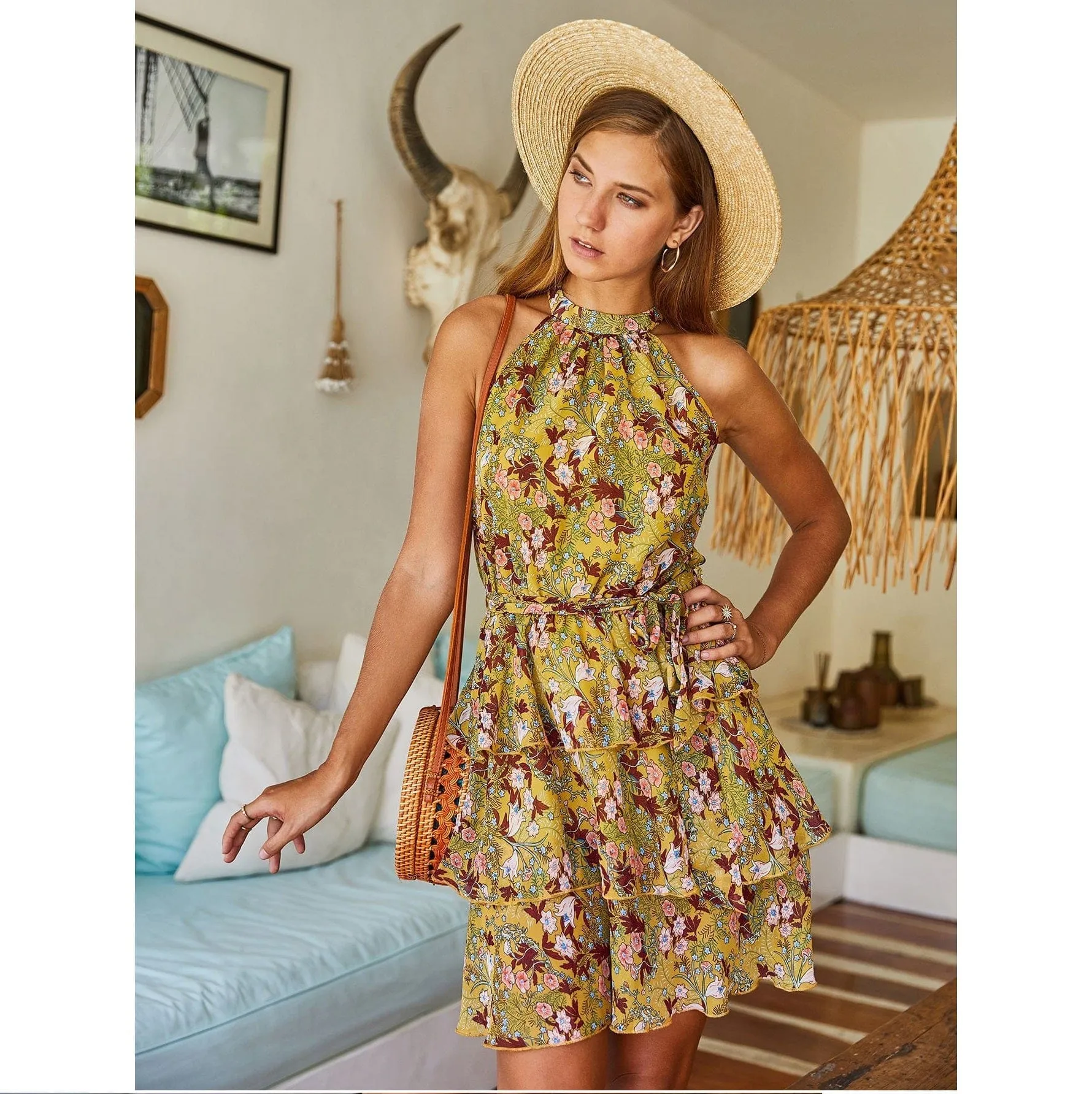 2022 Summer New Women's Printed Elegant Dress