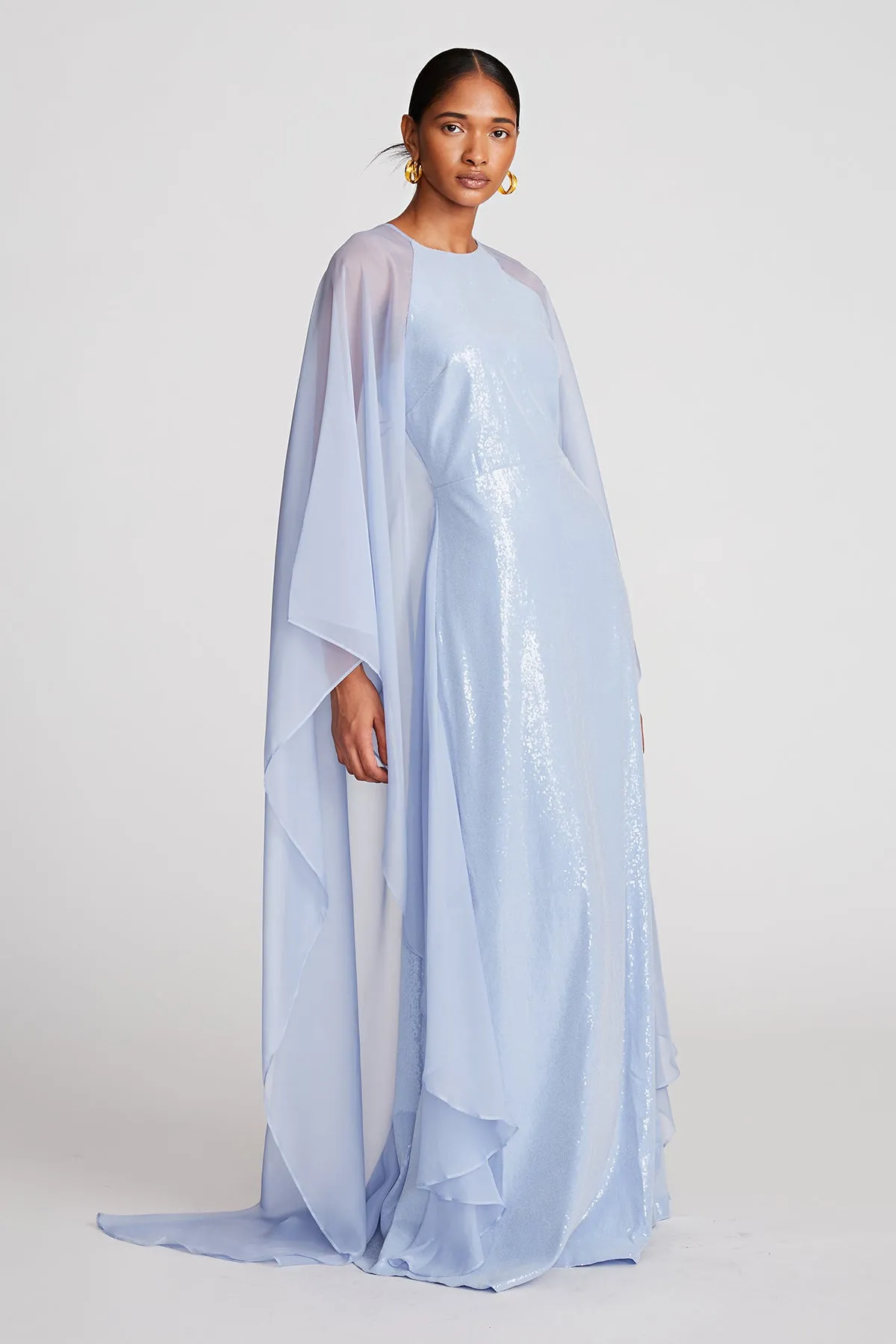 Adira Gown In Soft Sequins