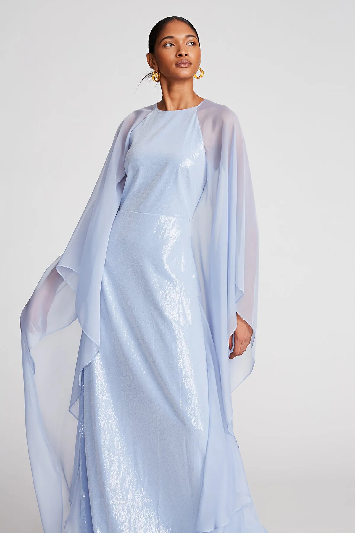 Adira Gown In Soft Sequins