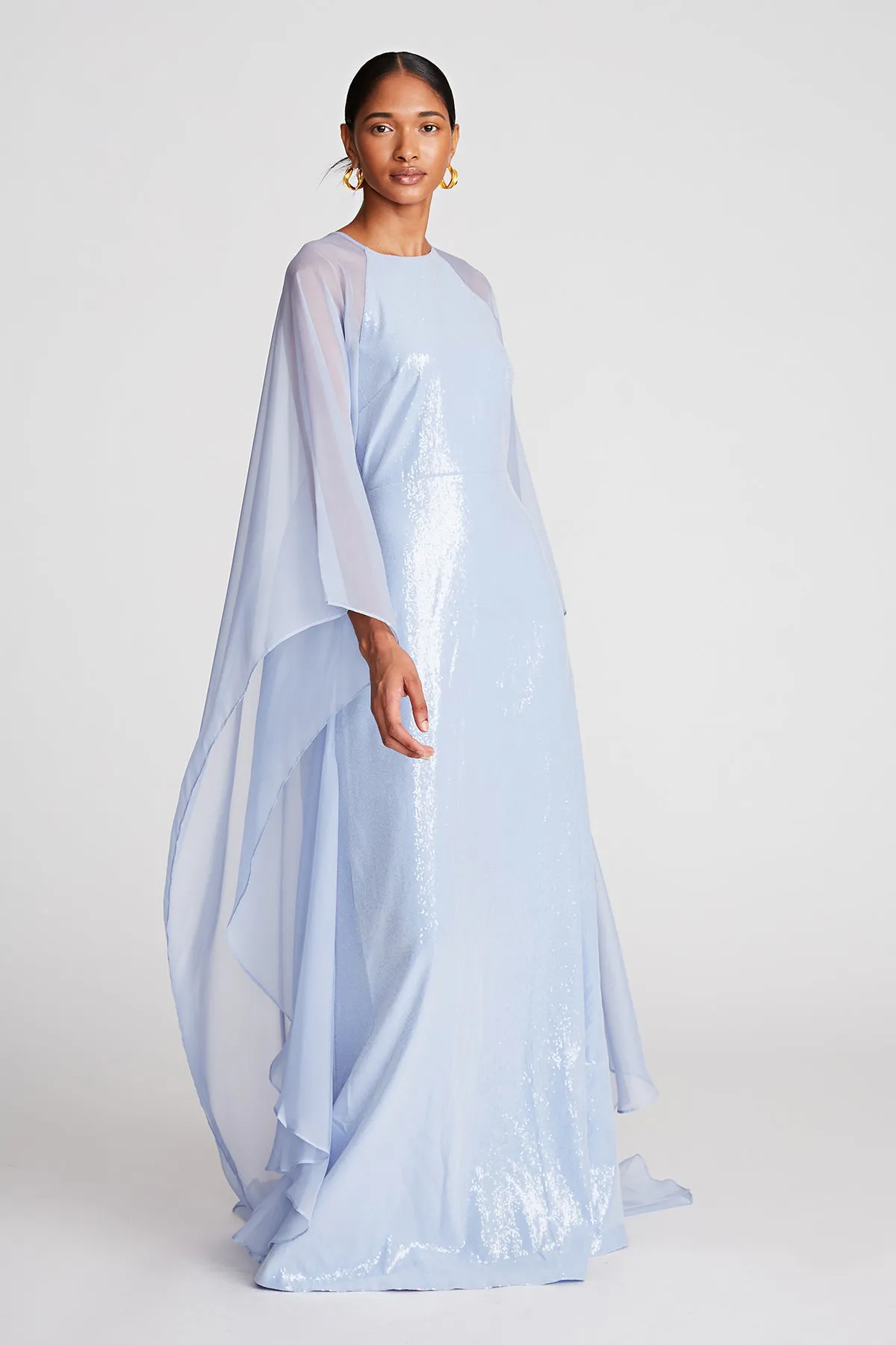 Adira Gown In Soft Sequins
