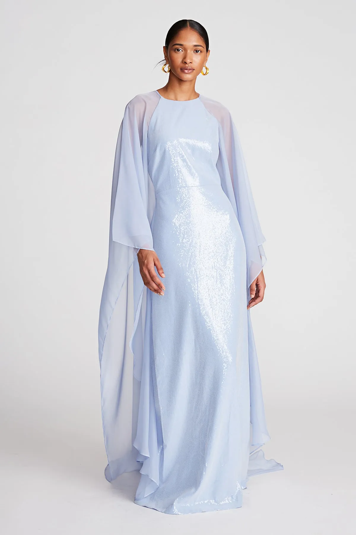 Adira Gown In Soft Sequins