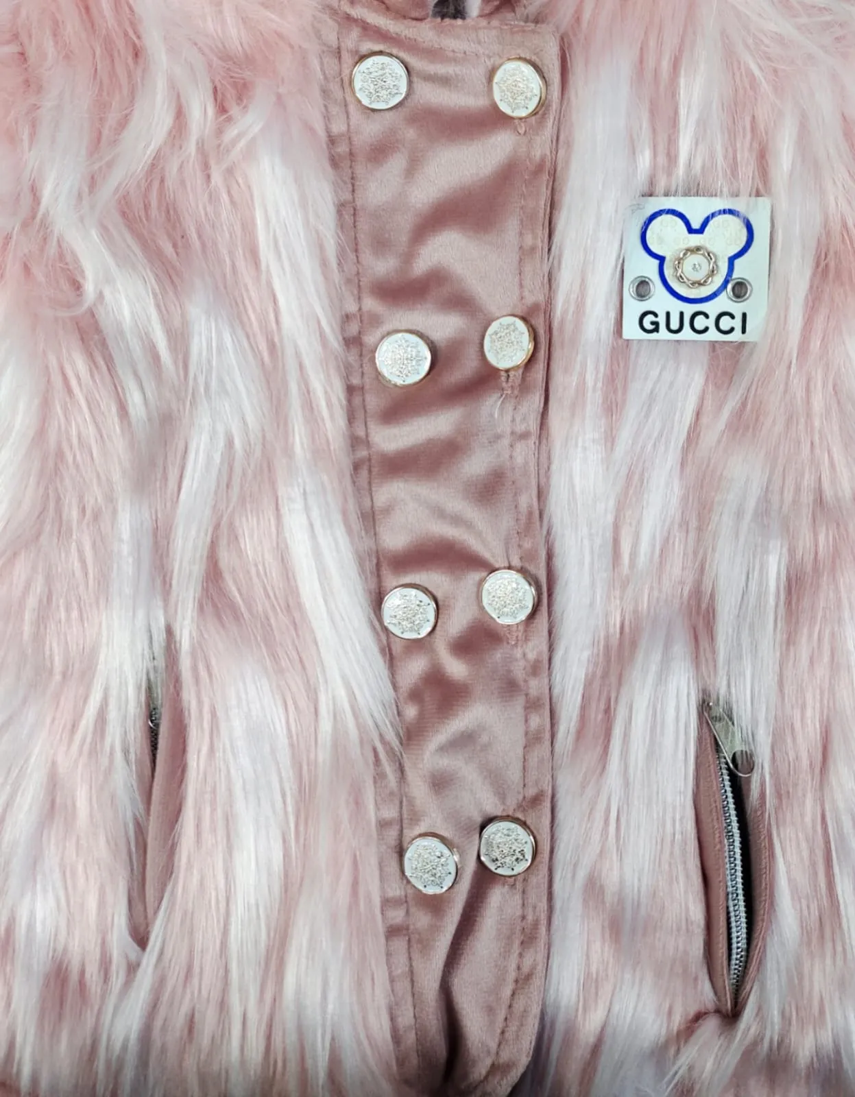 Adorable Baby Girl Winter Dress in Cozy Fur Fabric Stylish & Warm - Pink