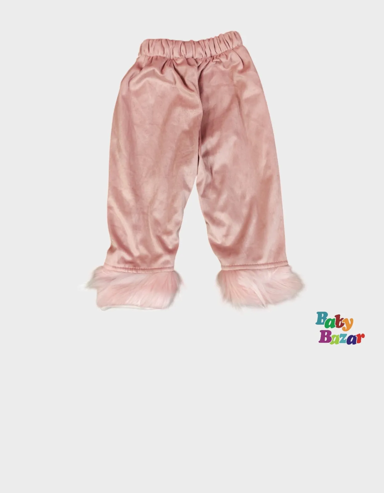 Adorable Baby Girl Winter Dress in Cozy Fur Fabric Stylish & Warm - Pink