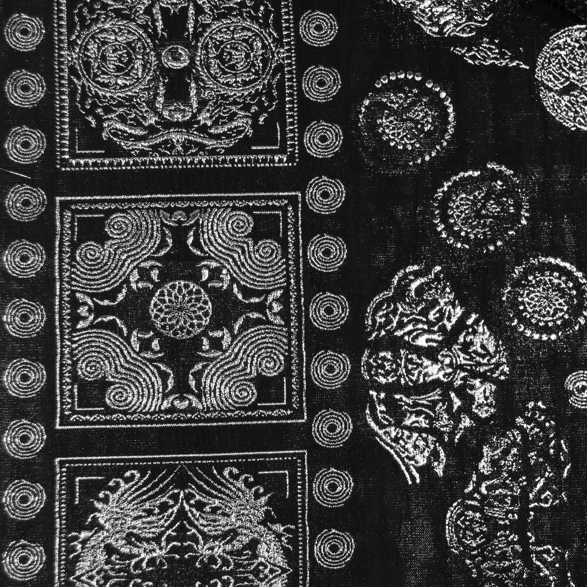 Alivia Black & Moonlight Silver Jacquard