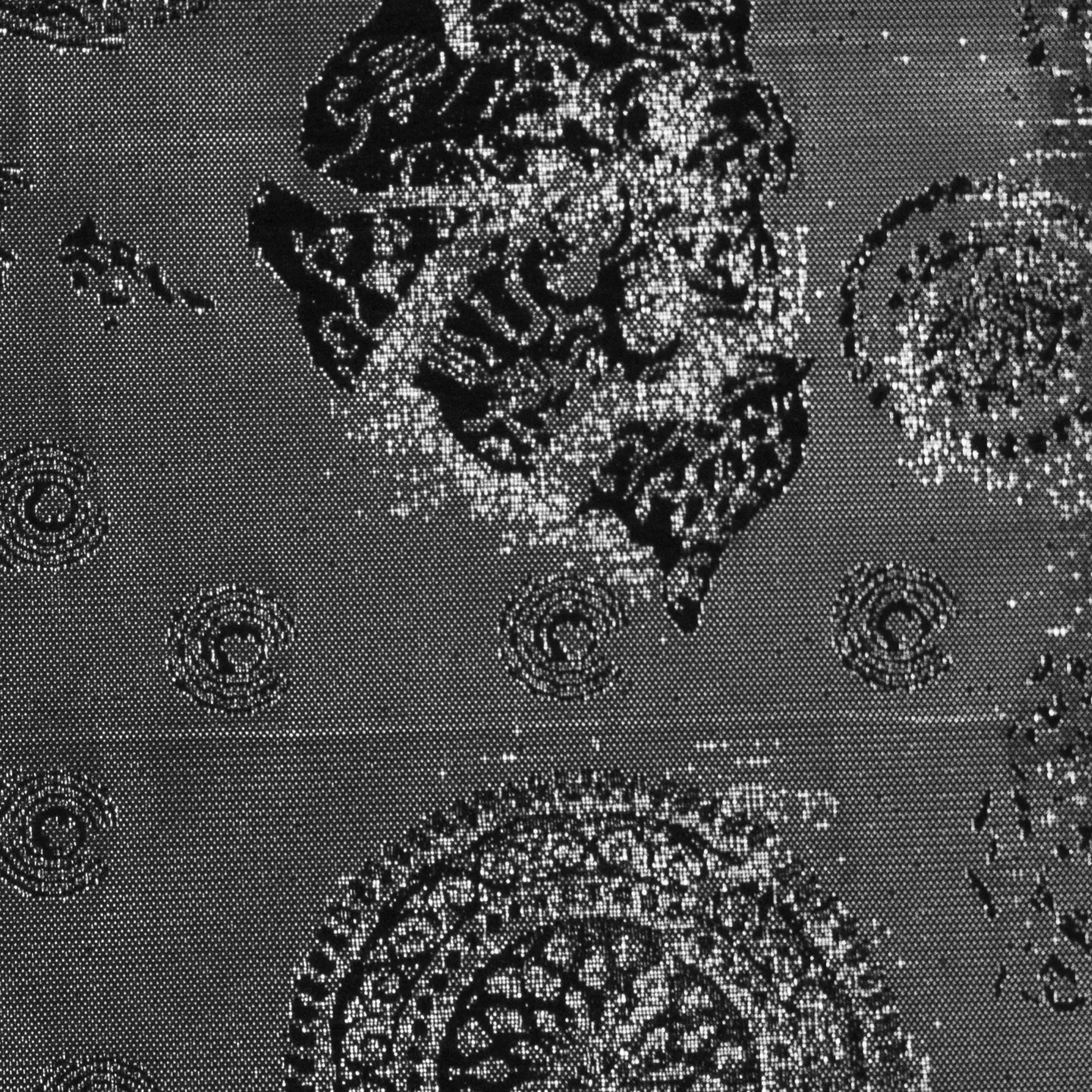 Alivia Black & Moonlight Silver Jacquard