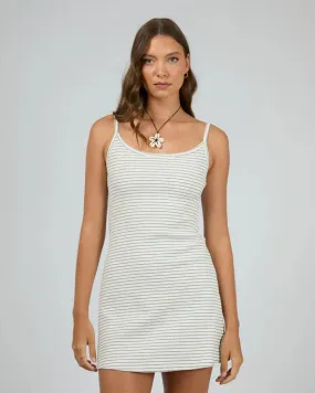 ALL ABOUT EVE Eve rib stripe mini dress - Grey marle