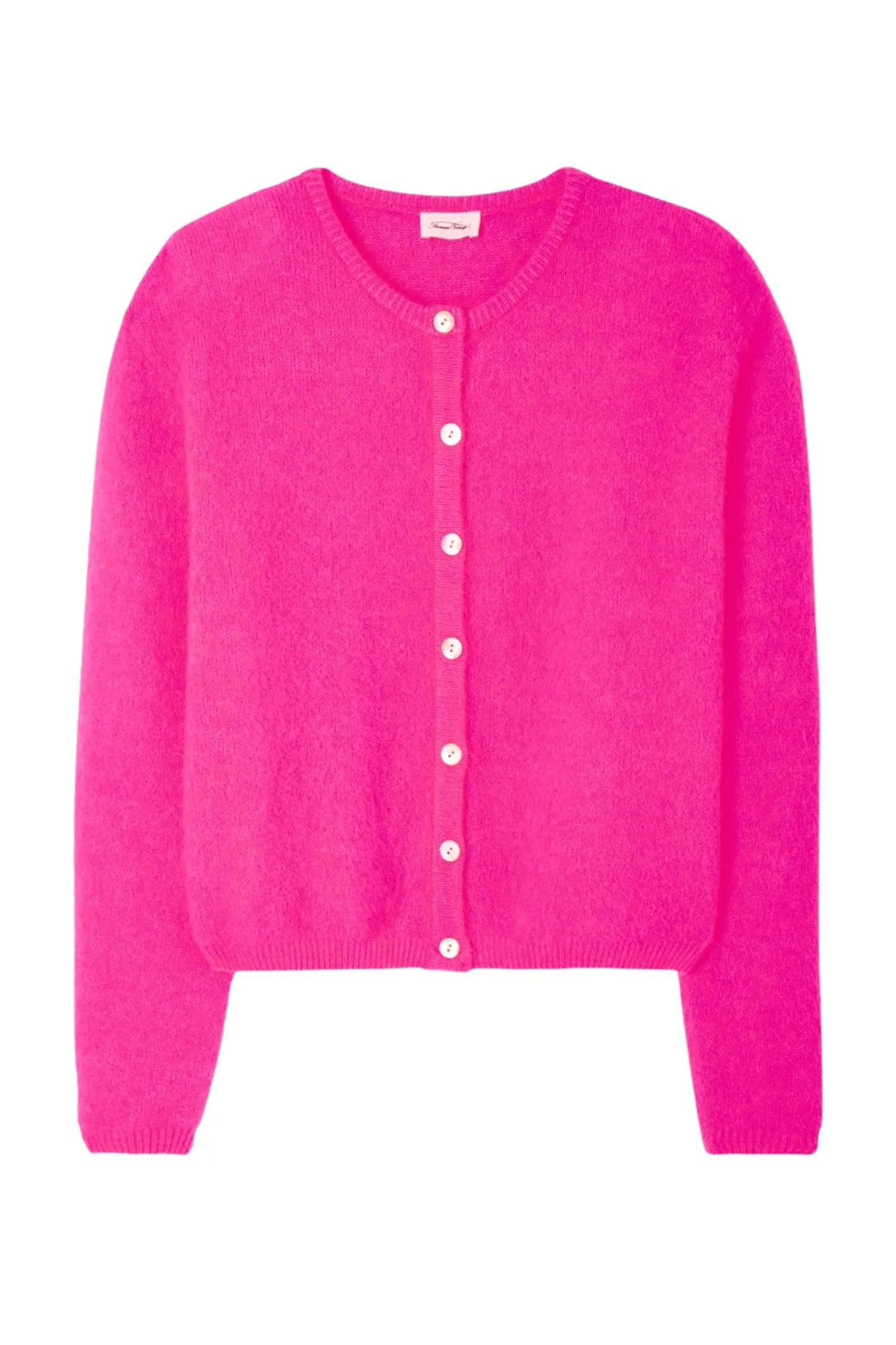 American Vintage VITO19EE Women’s Vitow Cardigan Neon Pink Melange