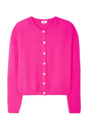 American Vintage VITO19EE Women’s Vitow Cardigan Neon Pink Melange