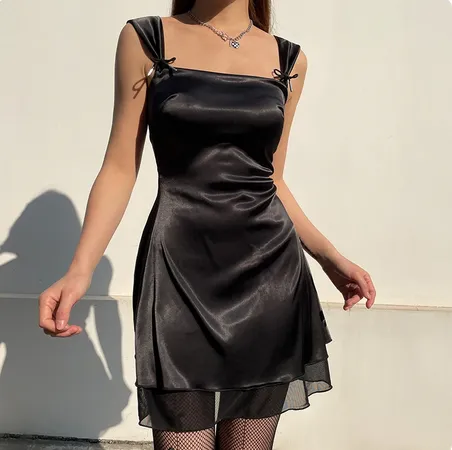 Amozae-nye outfits back to school dress  Sleeveless Square Neckline A-Line Mini Dress
