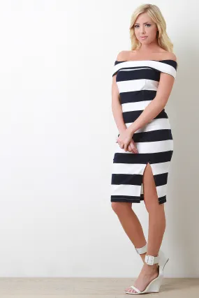 Bardot Bold Striped Bodycon Dress