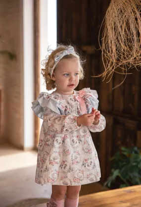 Beautiful Bunny Print Dress with Frill Details.