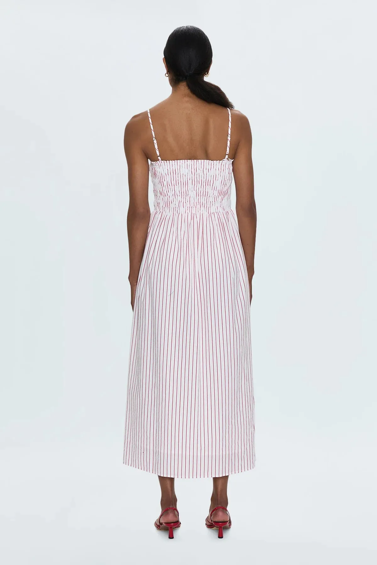Bianca Dress - Ruby Stripe