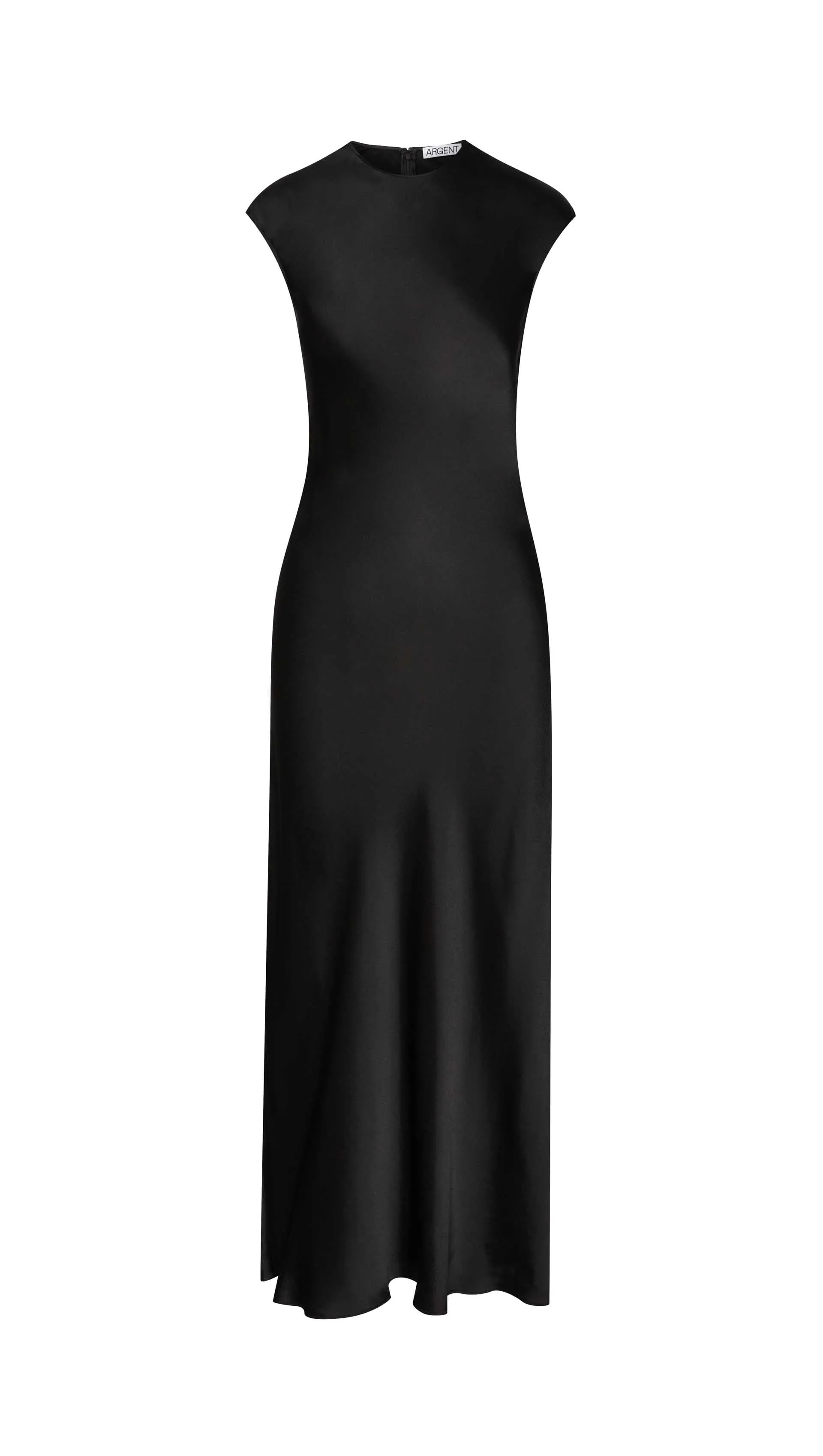 Bias Dress in Viscose Satin | Black