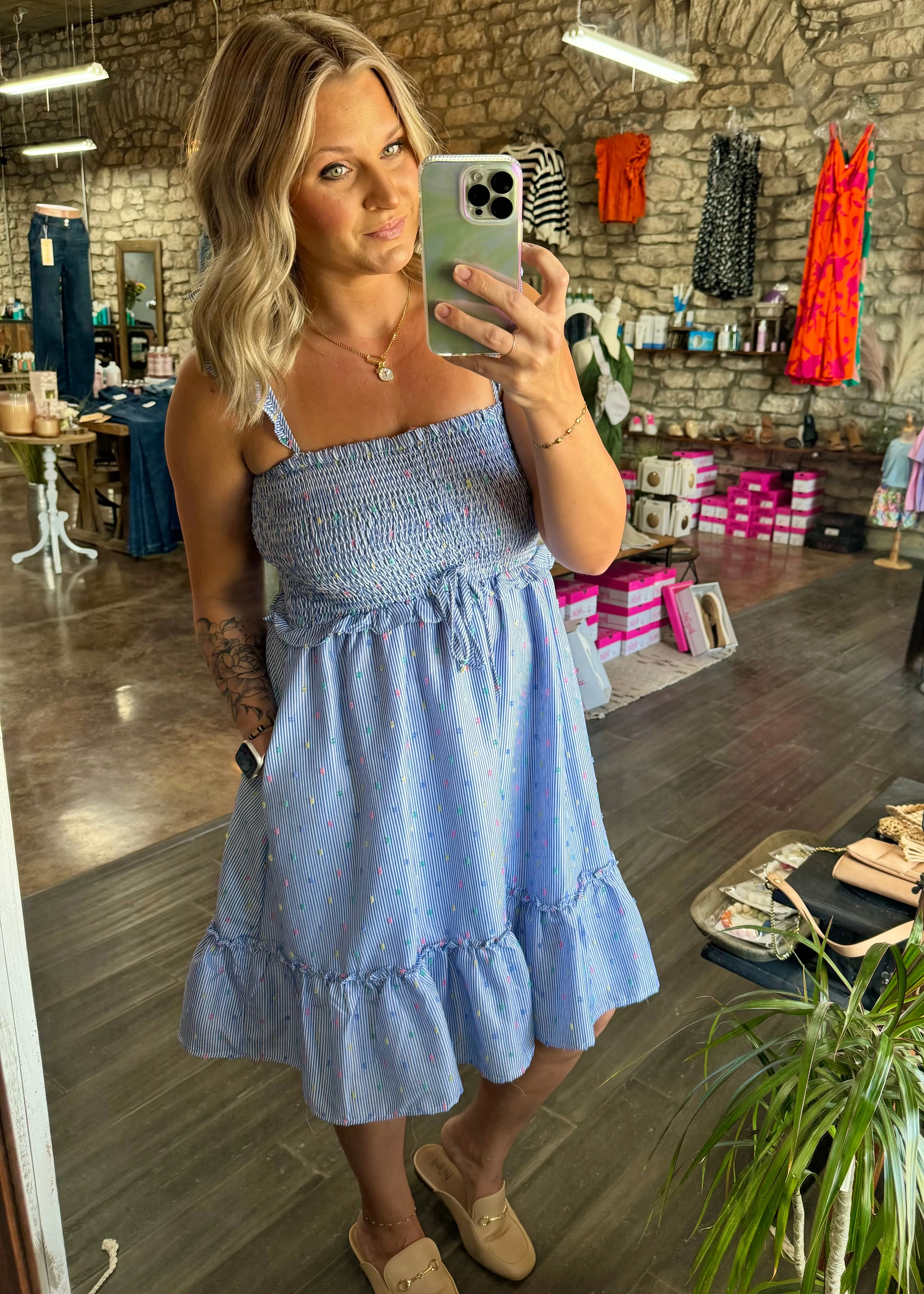 Blue Confetti Dress