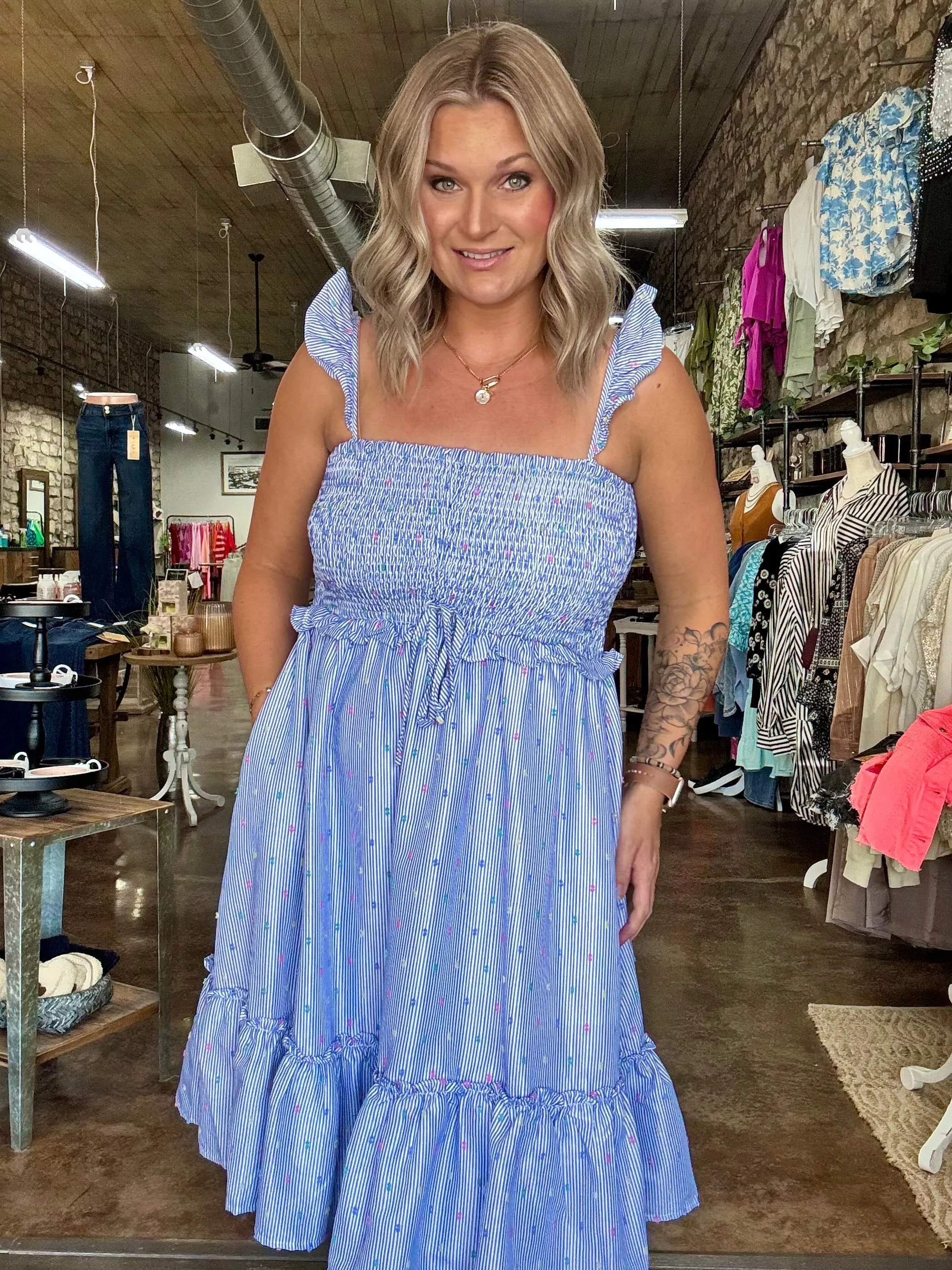 Blue Confetti Dress