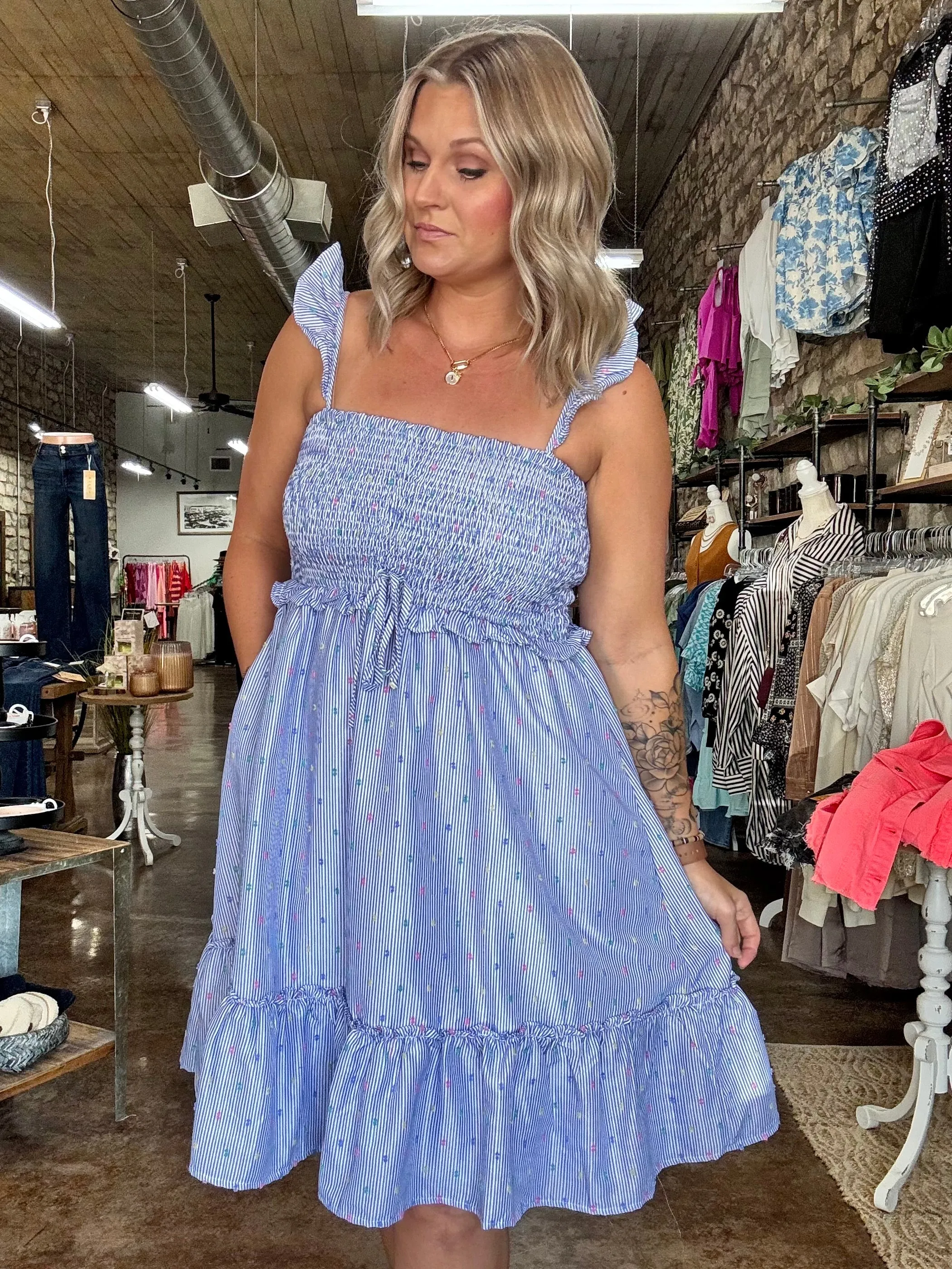 Blue Confetti Dress