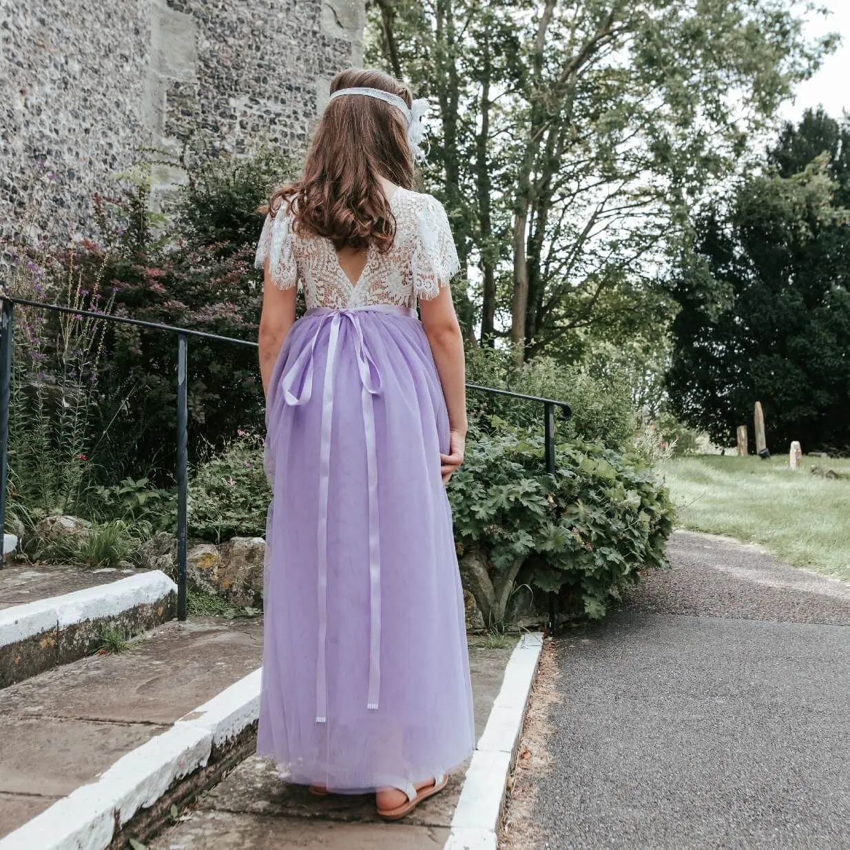 Bohemian Flutter Dress - Lilac