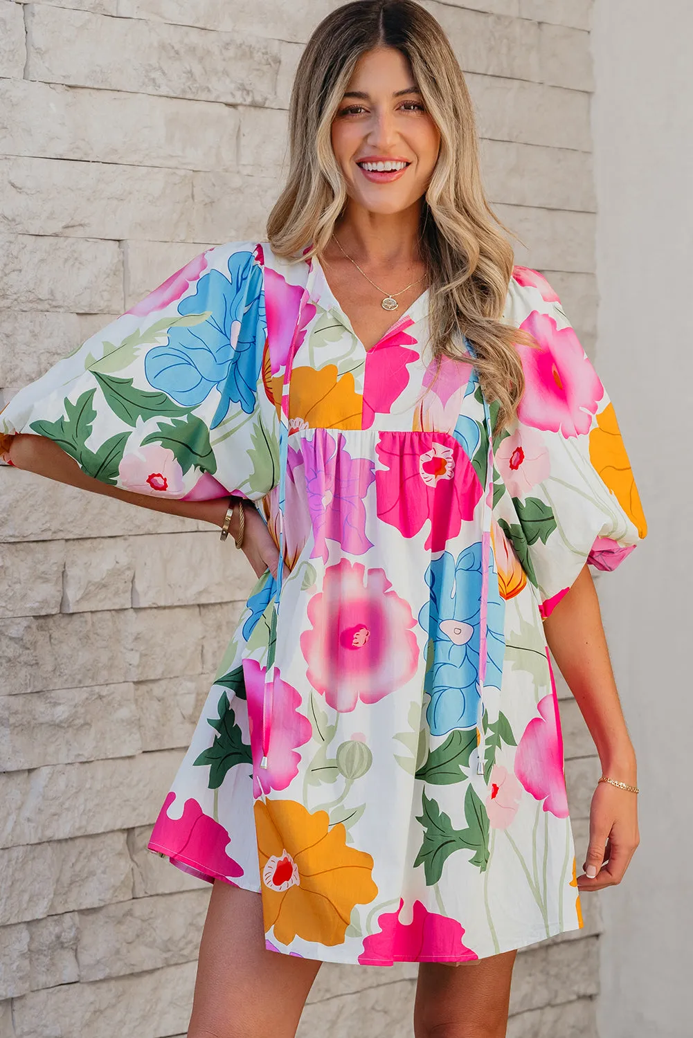 Bold and Beautiful Floral Dress