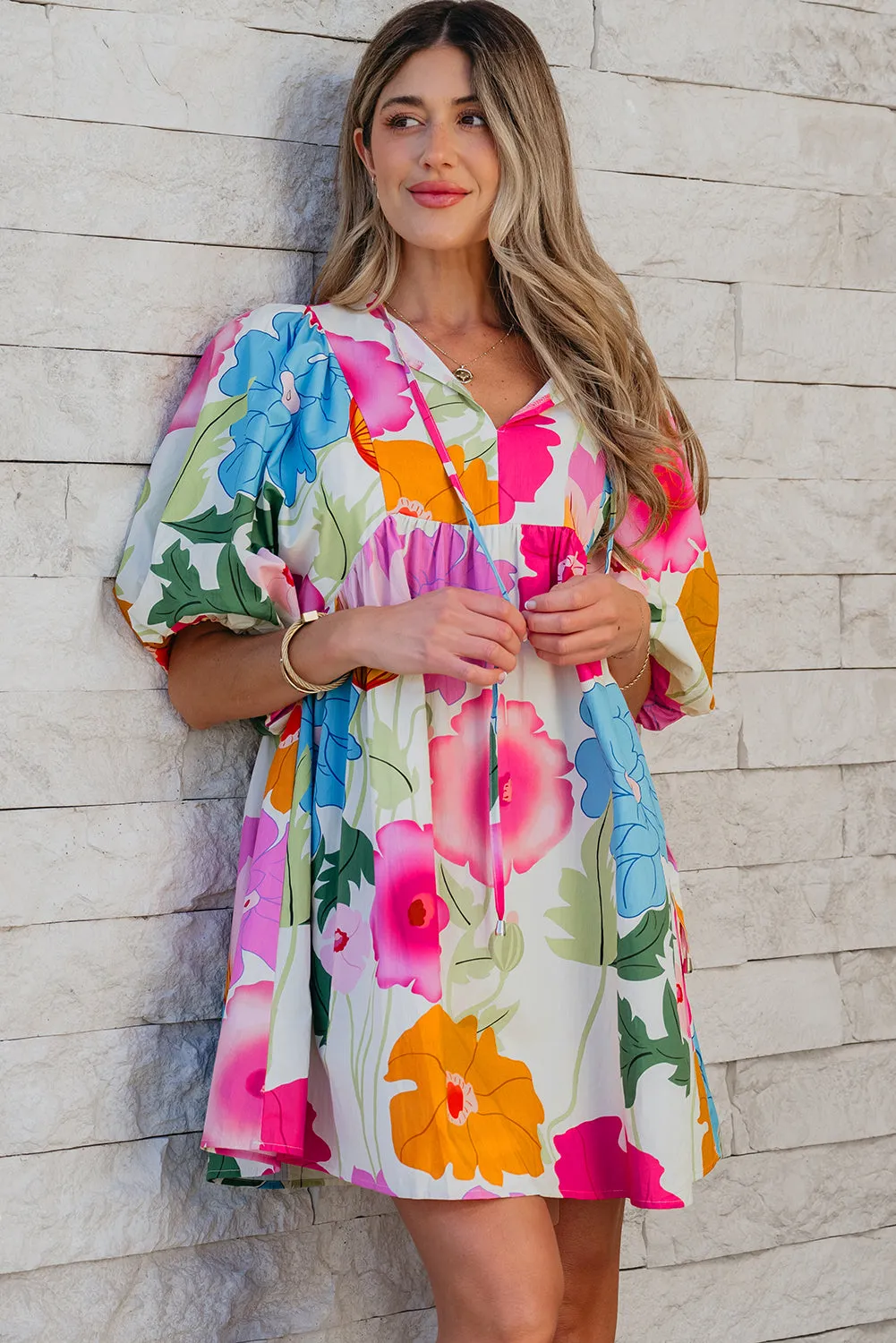 Bold and Beautiful Floral Dress