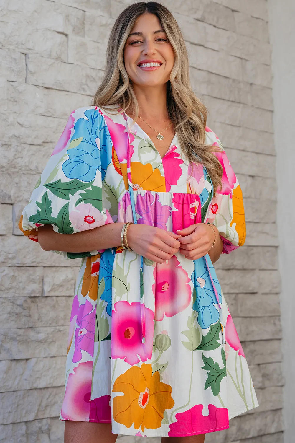 Bold and Beautiful Floral Dress
