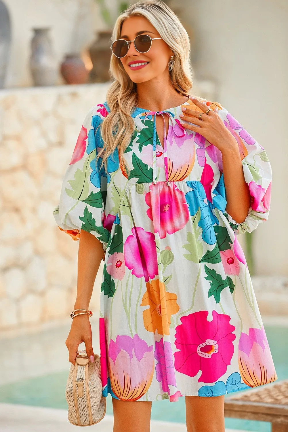 Bold and Beautiful Floral Dress