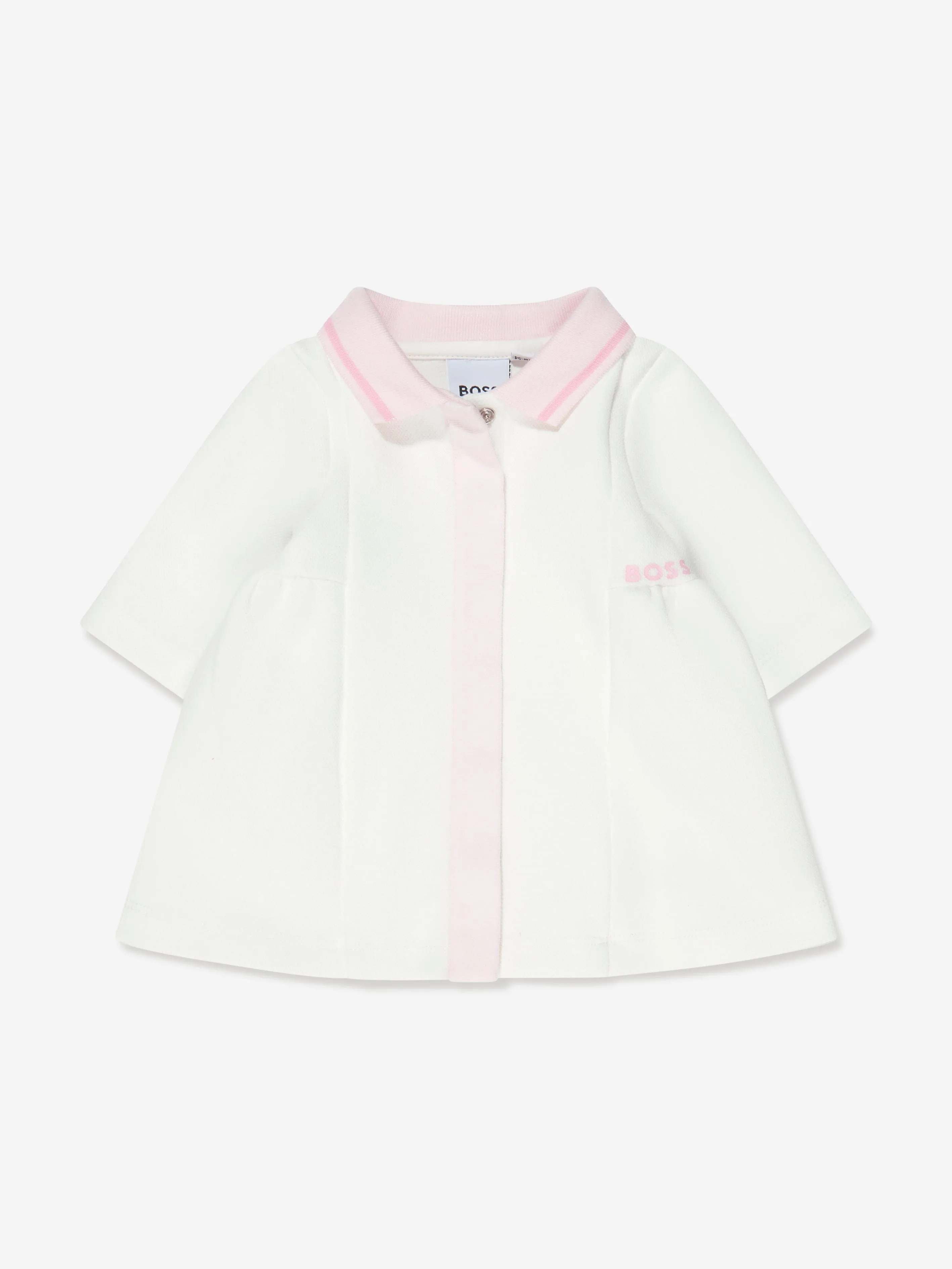 BOSS Baby Girls Polo Dress in Ivory