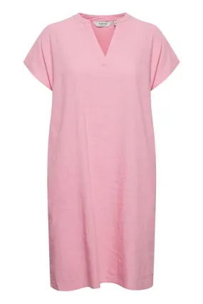 BYoung Falakka Linen Blend Short Sleeve V Neck Woven Loose Dress