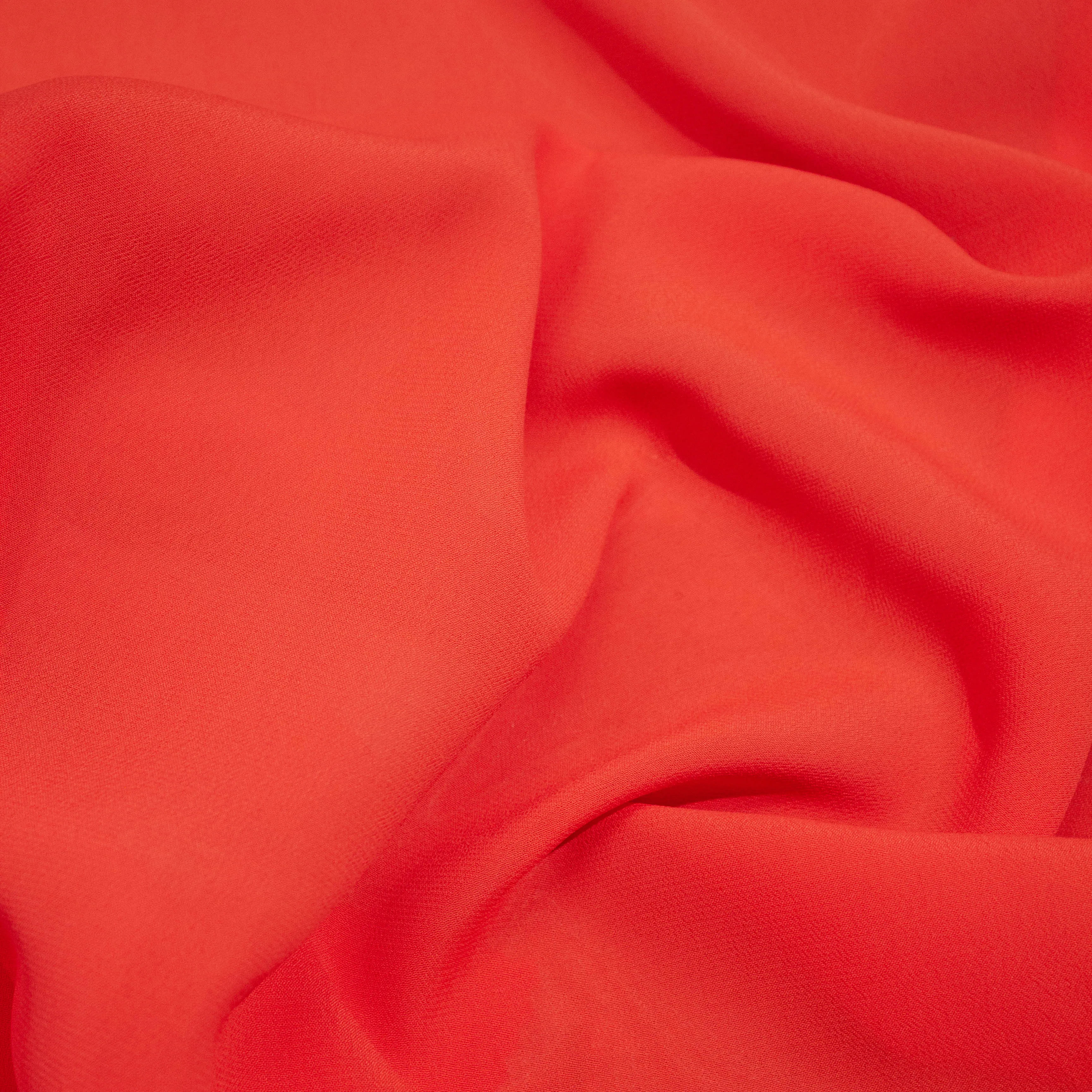 Cadice Red Viscose Blend Voile SHOWROOM SAMPLE 34CM X 60CM