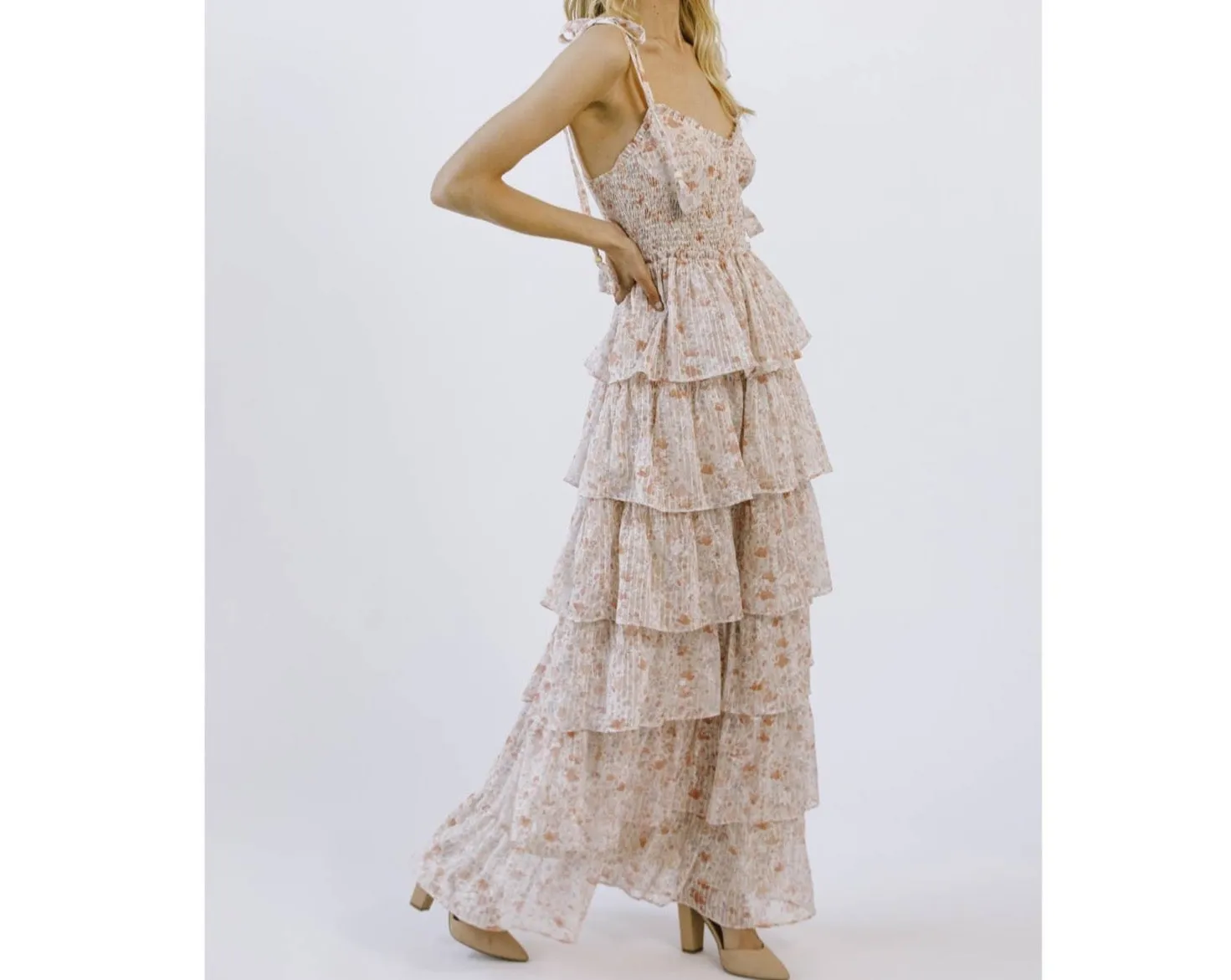 Cara Floral Tiered Maxi Dress - Perfect Wedding Guest Dress ONLY 2 LEFT!