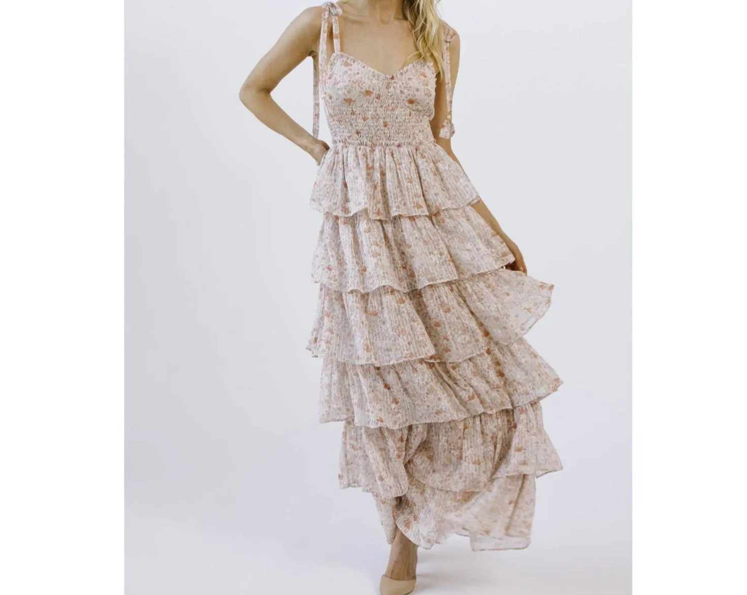 Cara Floral Tiered Maxi Dress - Perfect Wedding Guest Dress ONLY 2 LEFT!