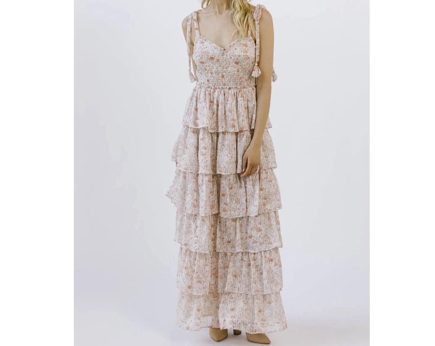 Cara Floral Tiered Maxi Dress - Perfect Wedding Guest Dress ONLY 2 LEFT!