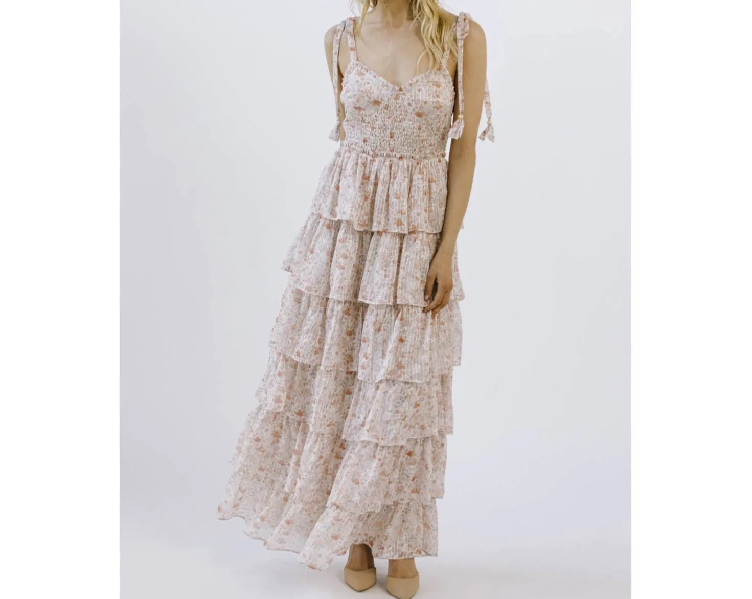 Cara Floral Tiered Maxi Dress - Perfect Wedding Guest Dress ONLY 2 LEFT!
