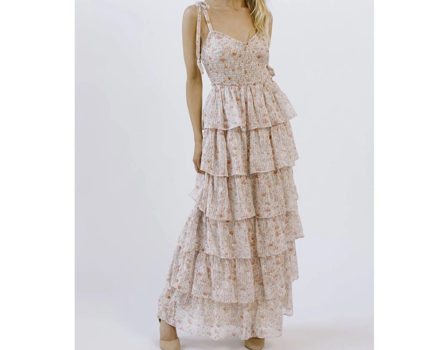 Cara Floral Tiered Maxi Dress - Perfect Wedding Guest Dress ONLY 2 LEFT!
