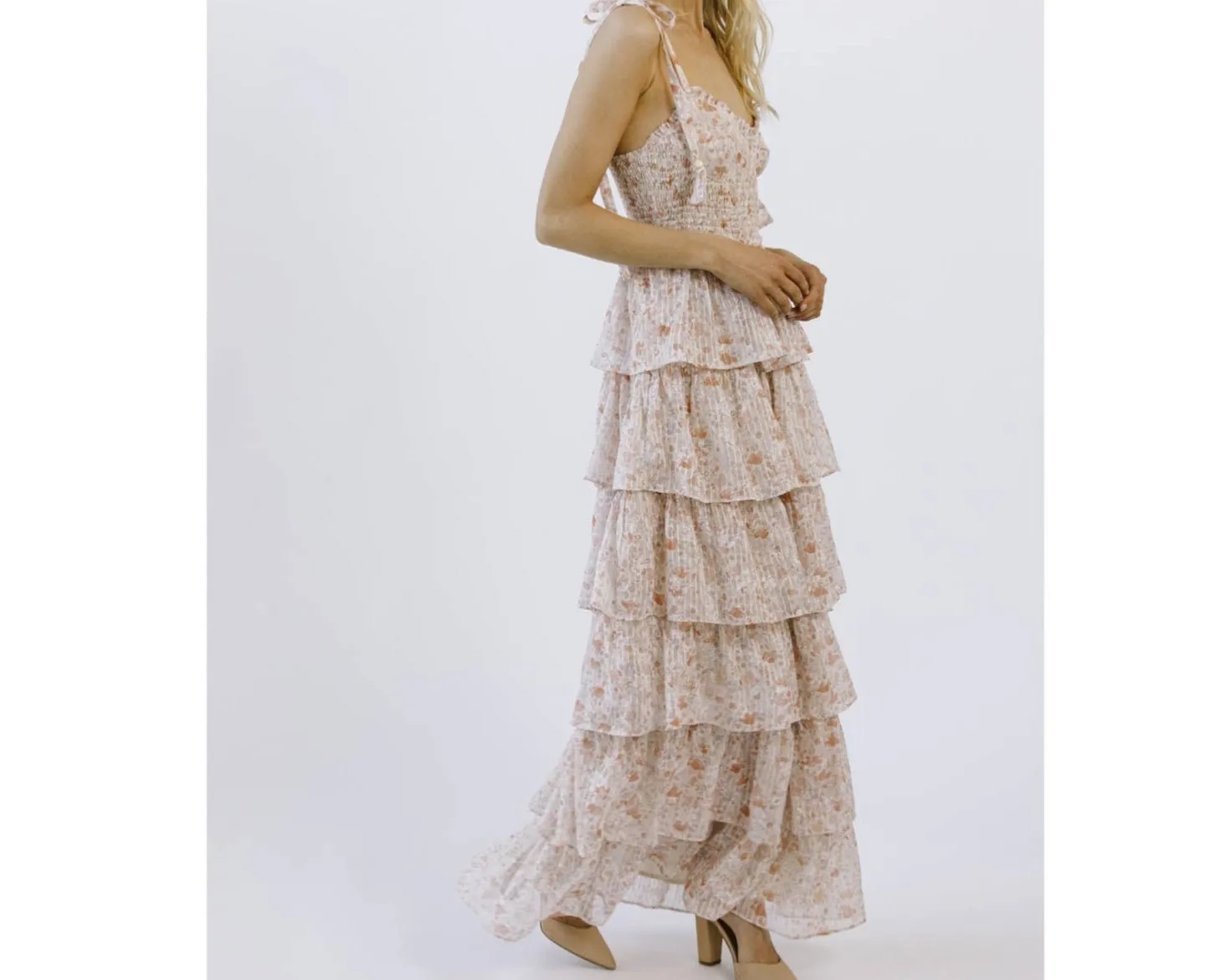 Cara Floral Tiered Maxi Dress - Perfect Wedding Guest Dress ONLY 2 LEFT!