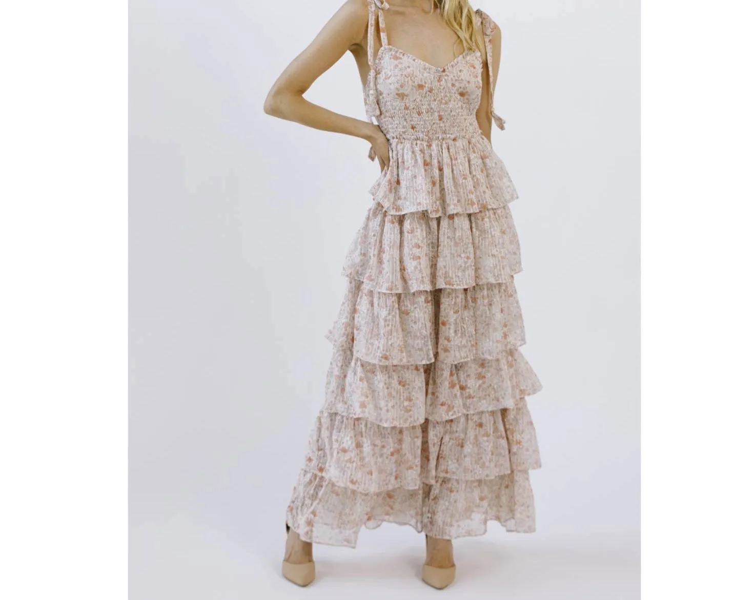 Cara Floral Tiered Maxi Dress - Perfect Wedding Guest Dress ONLY 2 LEFT!