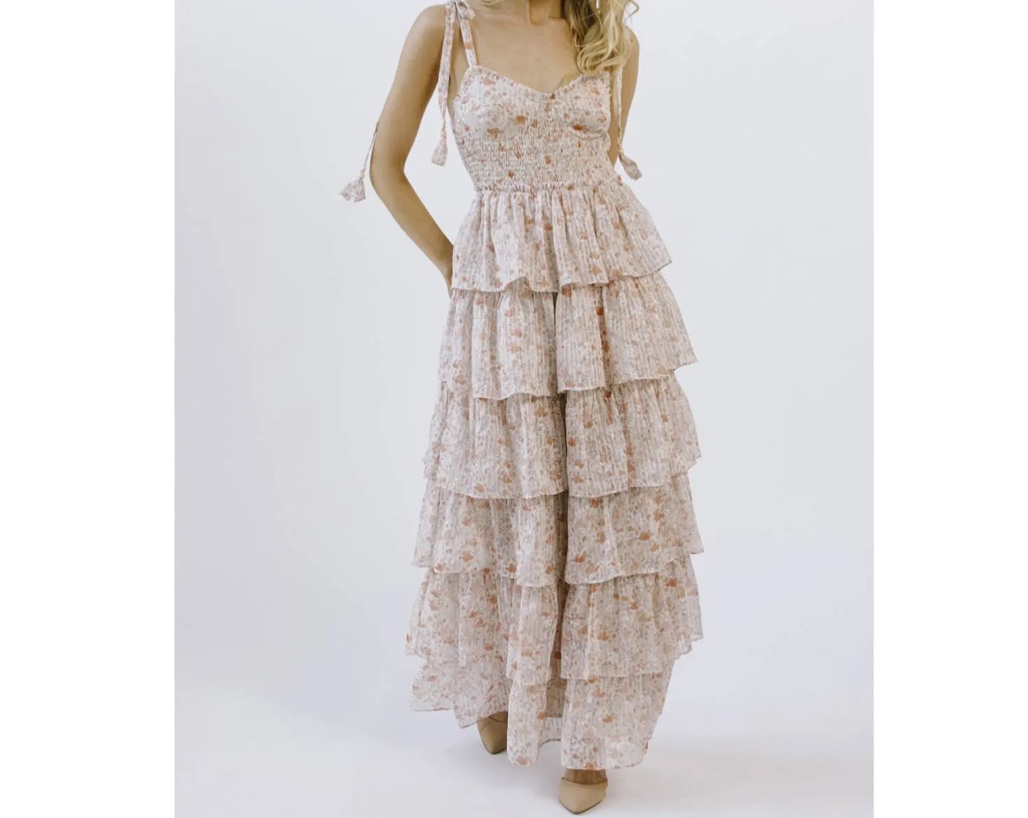 Cara Floral Tiered Maxi Dress - Perfect Wedding Guest Dress ONLY 2 LEFT!
