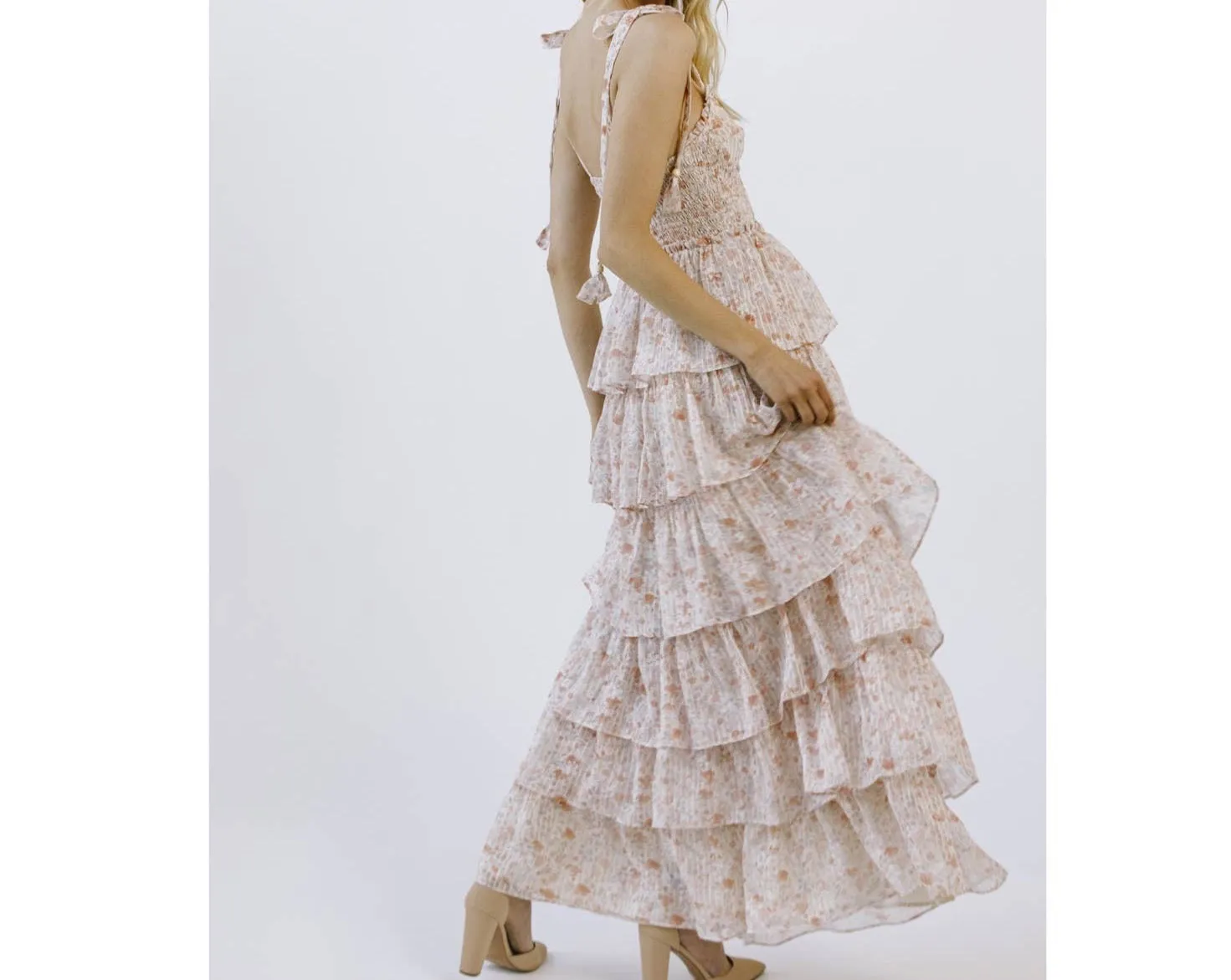 Cara Floral Tiered Maxi Dress - Perfect Wedding Guest Dress ONLY 2 LEFT!
