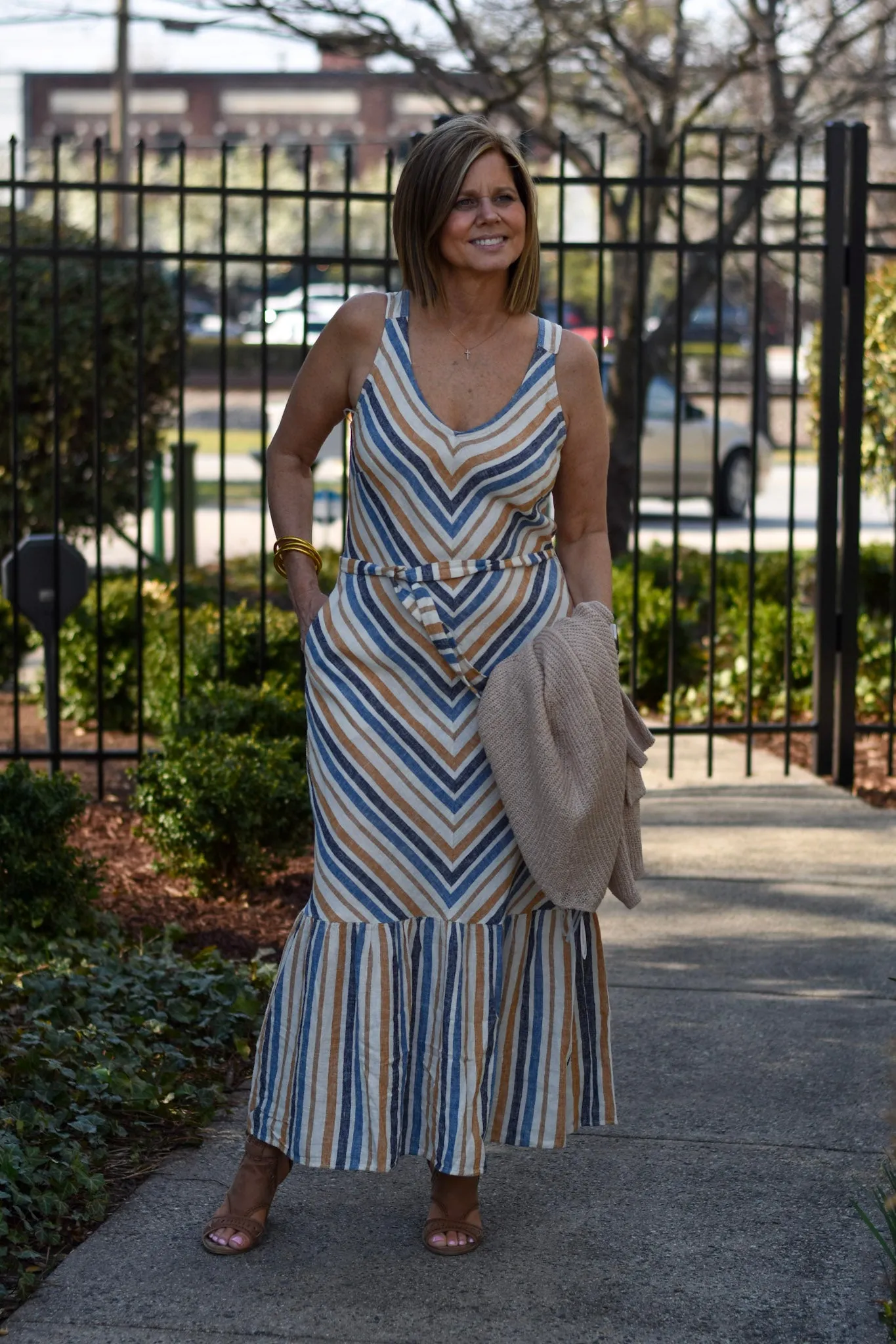 Charlie B Retro Stripe Dress