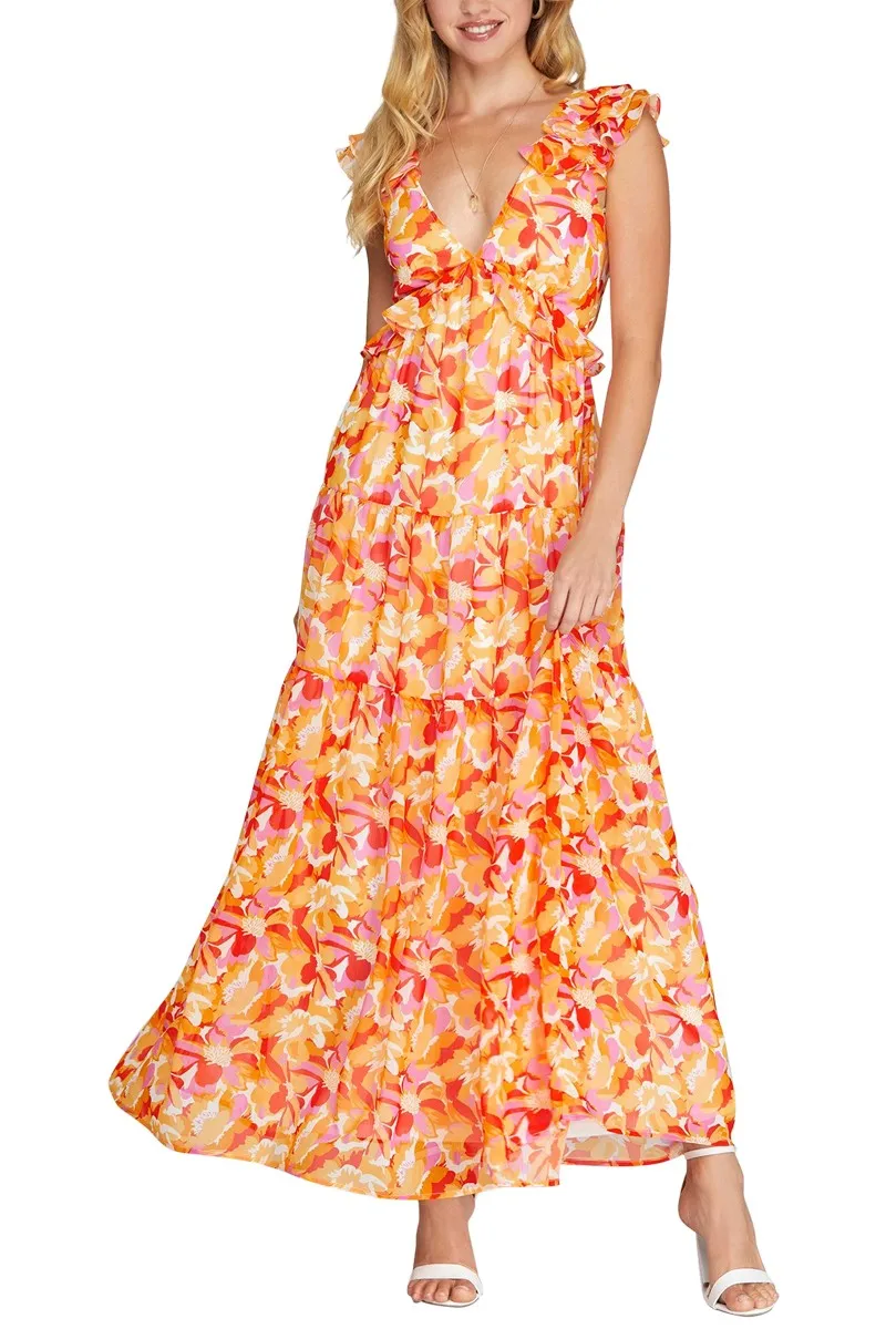 Citrus Radiance Maxi Dress