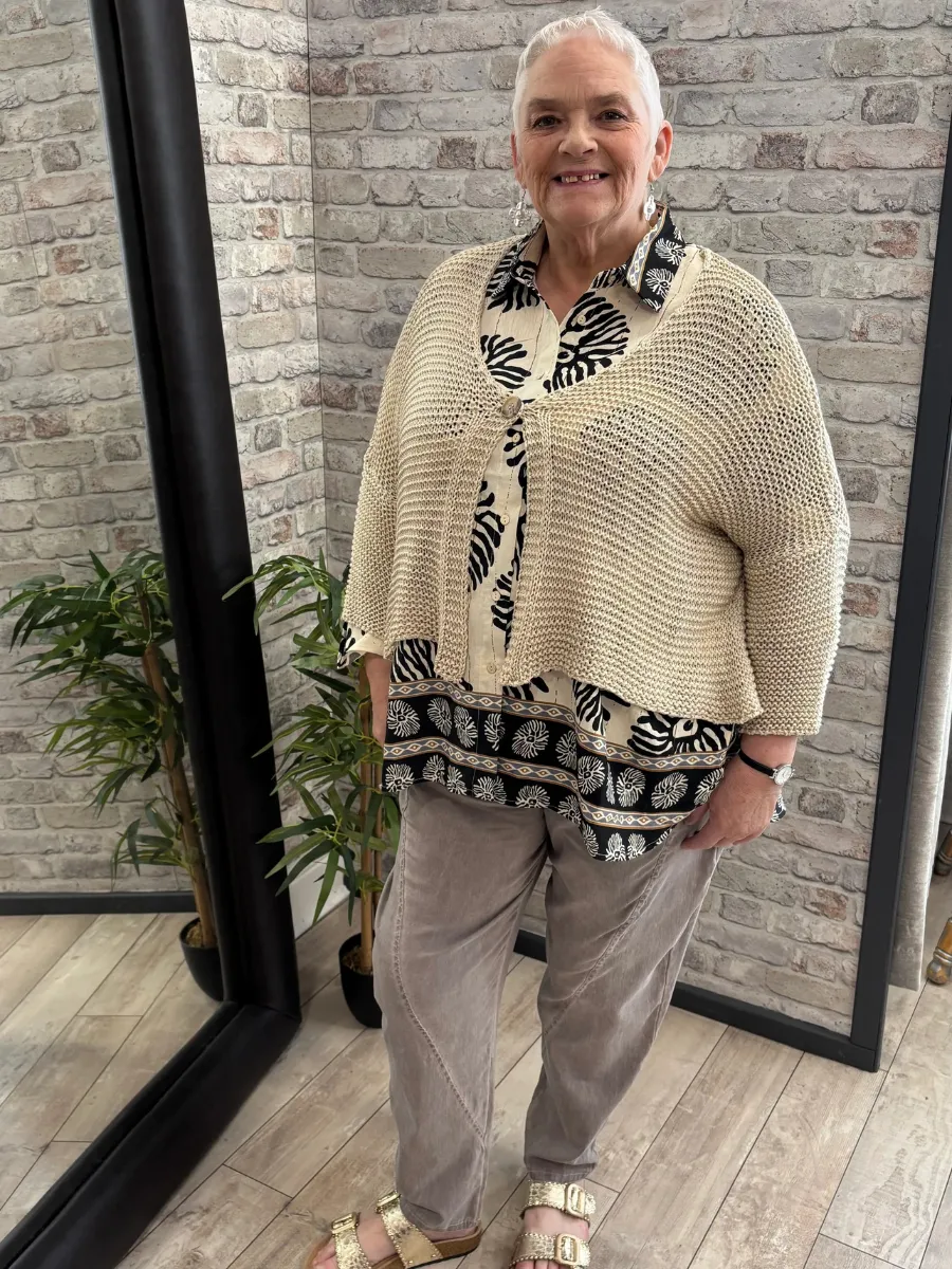 Crochet One Button Cardigan