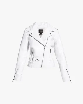 CULT RECYCLED LEATHER JACKET | White