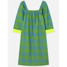 DR BLOOM | Sorbete Vichy Dress | Green & Blue