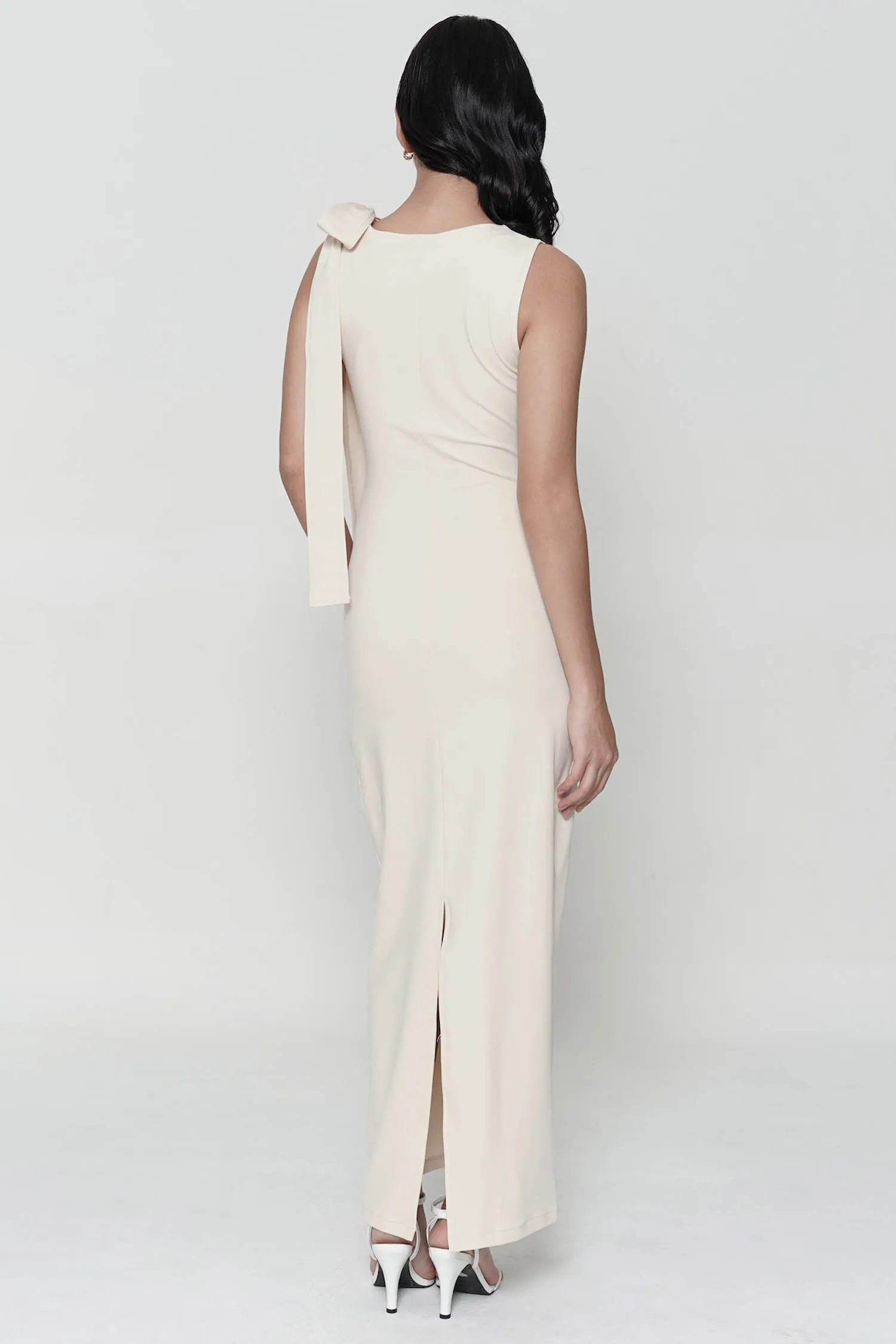 Eloise Sculpt Dress In Creme