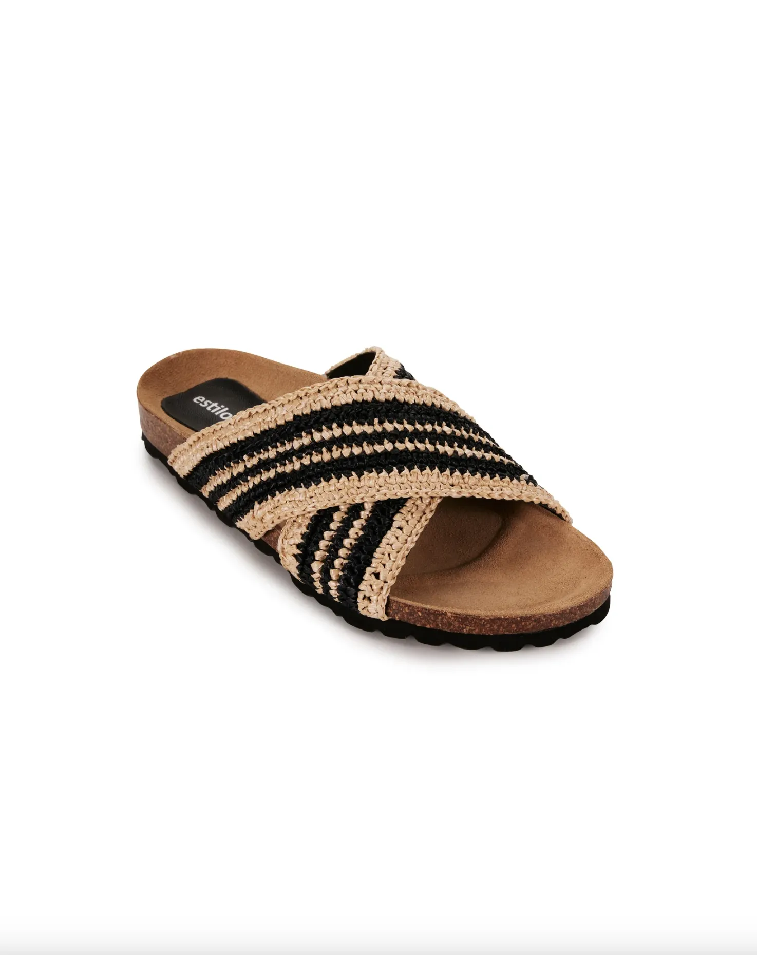 Estilo Emporio Bask Slides / Black-Natural