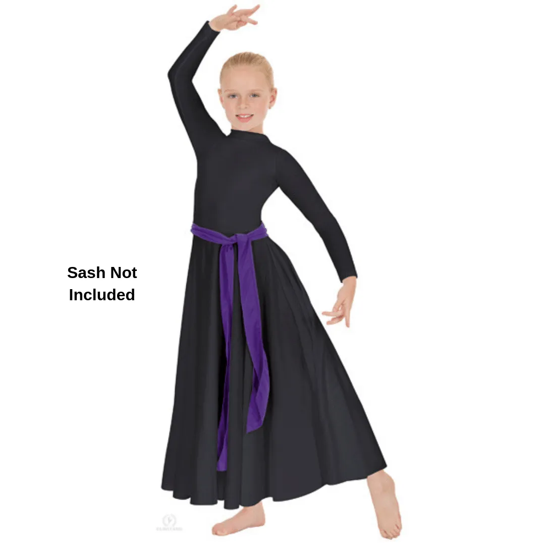 Eurotard 13847C Polyester High Neck Liturgical Dress - Child