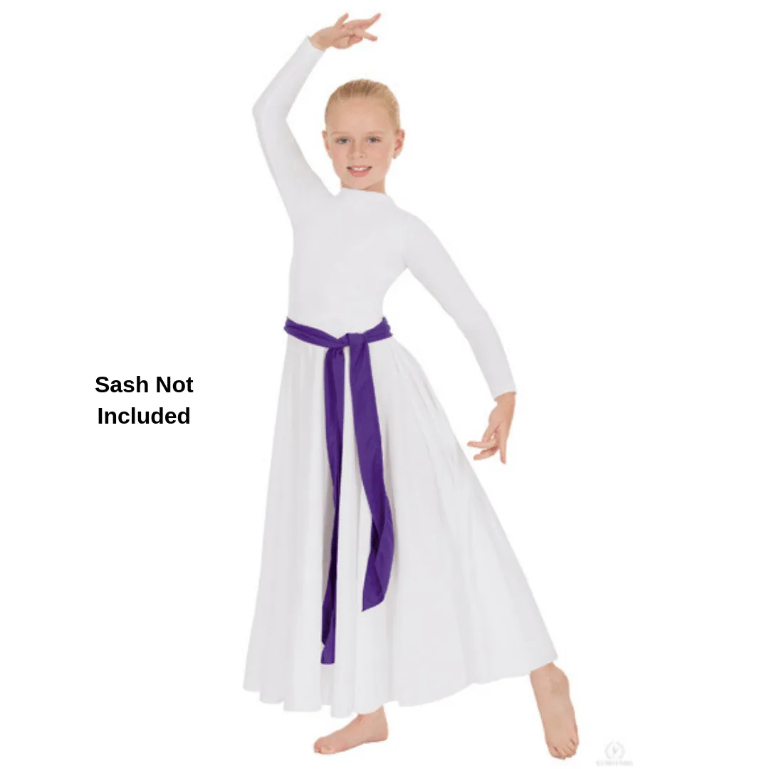 Eurotard 13847C Polyester High Neck Liturgical Dress - Child