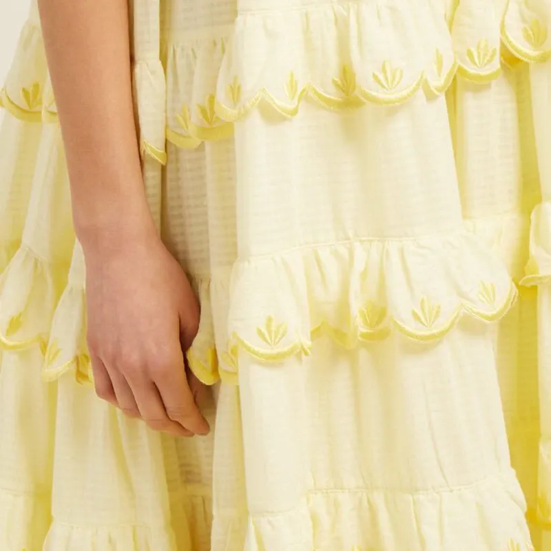 Flowy Ruffle Midi Dress