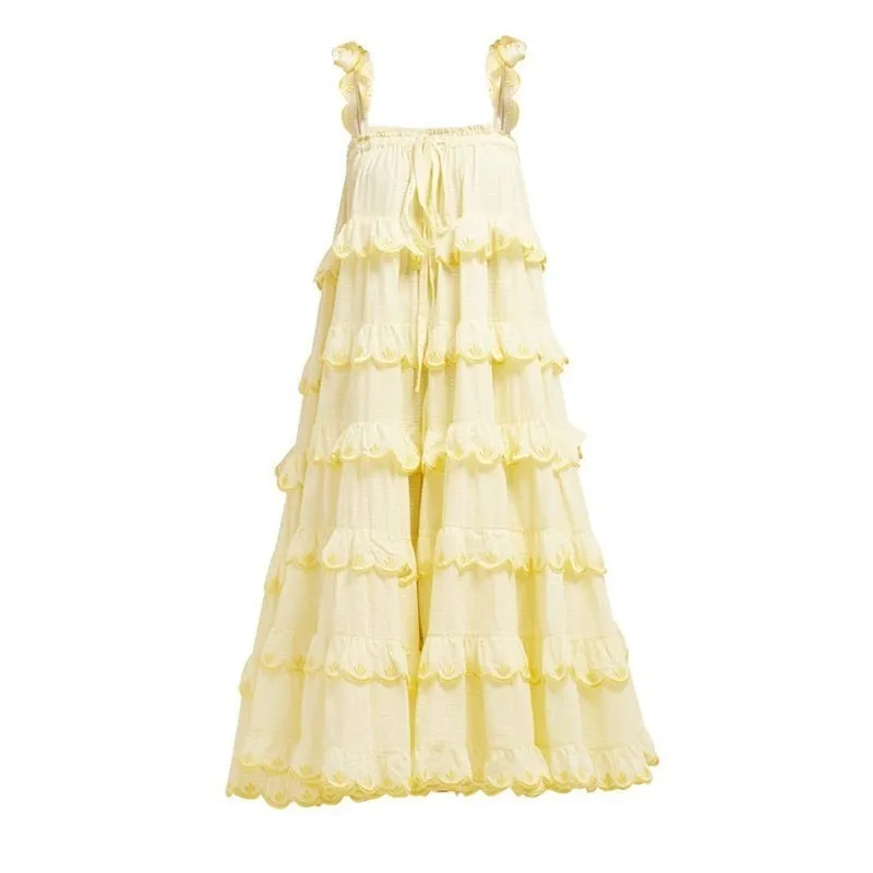 Flowy Ruffle Midi Dress