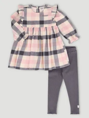 Girls Dusty Flannel Dress Set