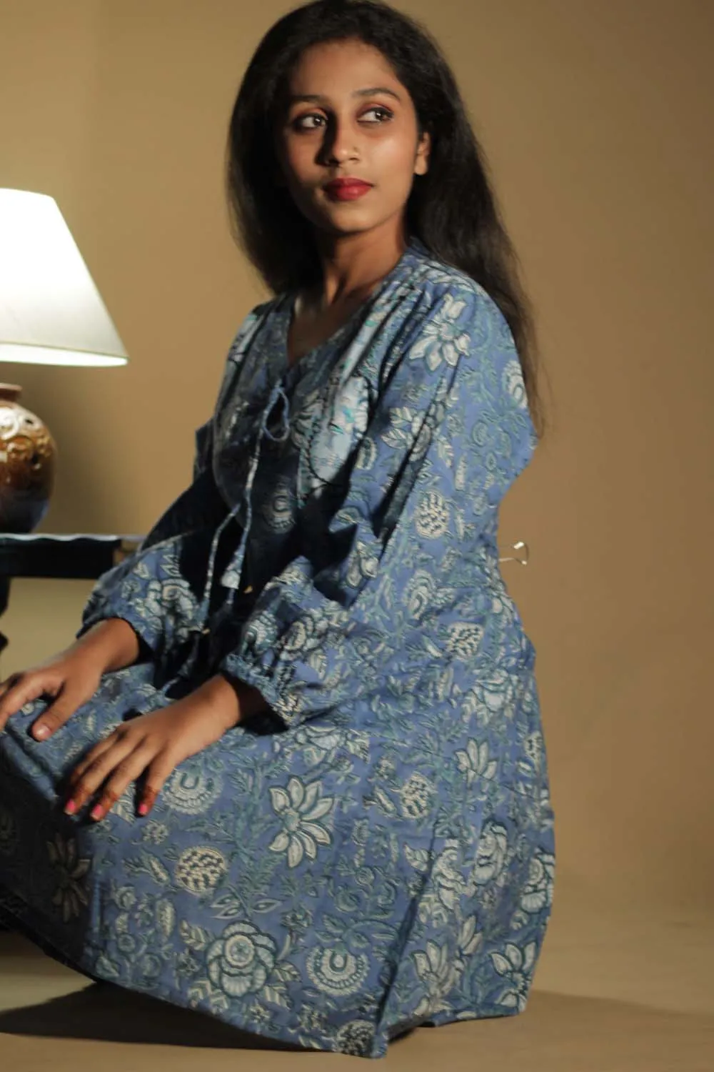Gypsy | Short Dress | Cobalt Sanganeri